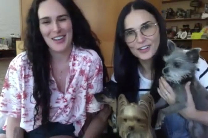 Demi Moore with the ElleVet Project